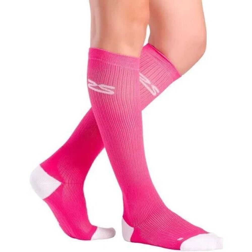 Compression Socks Zensah Fresh Legs Unisex Hot Pink Size Medium - Picture 3 of 3